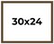 30x24 Sculpted Gold Picture Frame - UV Acrylic, Foam Board Backing, Hanging Hardware